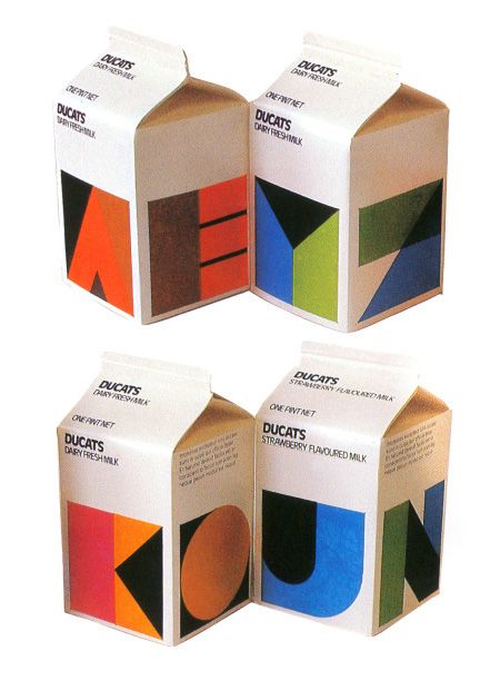 ducats-milk-packaging Mises En Page Design Graphique, Visuell Identitet, Carton Design, Milk Packaging, Graphisches Design, Cool Packaging, Plakat Design, Vintage Packaging, Graphic Design Packaging