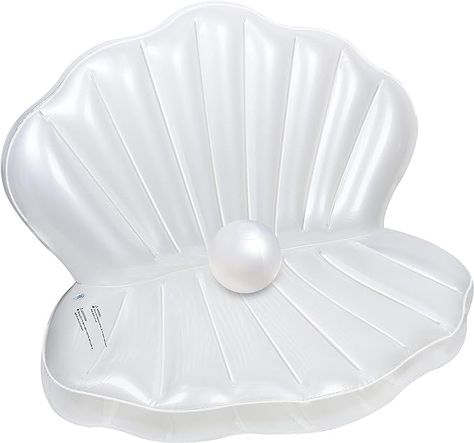 Amazon.com: Zcaukya Inflatable Seashell Pool Float, 45.2 Inch Giant Clam Air-Filled Toys with Pearl Ball for Kids Birthday Party Swimming Pool Summer Beach Party Mermaid Ocean Theme Party Decor : Toys & Games Mermaid Pool Parties, Giant Clam, Ocean Theme Party, Pool Rafts, Party Swimming Pool, Inflatable Pool Floats, Mermaid Party Decorations, Play Pool, Summer Beach Party