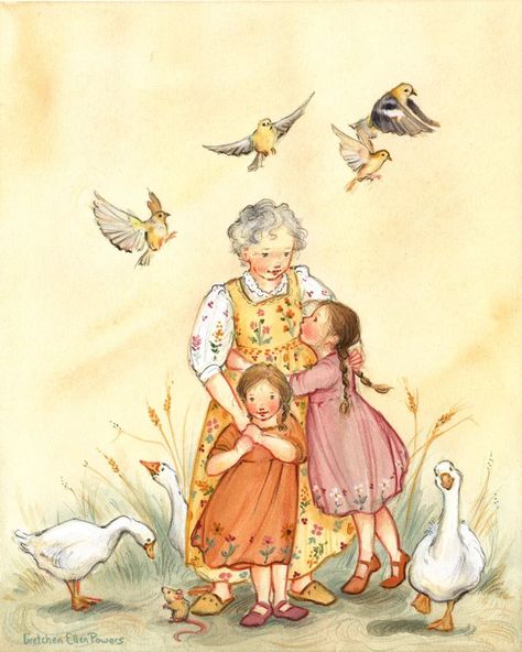 Gretchen Ellen Powers on Instagram: “Spring is essentially the season of songbirds (and of course ducks too!) 🕊️🌱✨🦆This sweet, tender moment of grandmotherly affection was named…” Dog Days Of Summer, Book Illustration Art, Summer Prints, Tutorial Diy, Childrens Illustrations, Childrens Art, Children's Book Illustration, Pics Art, Whimsical Art