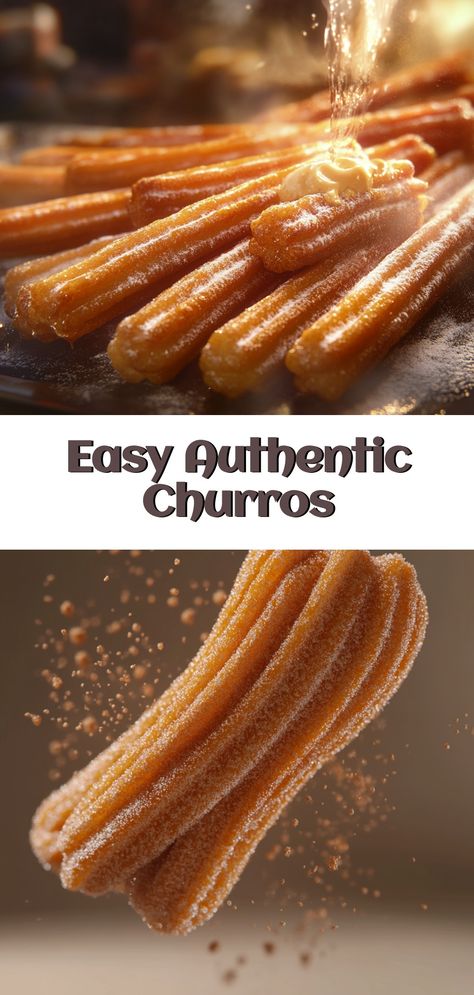 Easy Authentic Churros Churro Banana Bread, Churro Dough Recipe, Churros Recipe Videos, Easy Churro Recipe, Churro Desserts, Churros Aesthetic, Authentic Churros, Churro Recipes, Best Churros Recipe