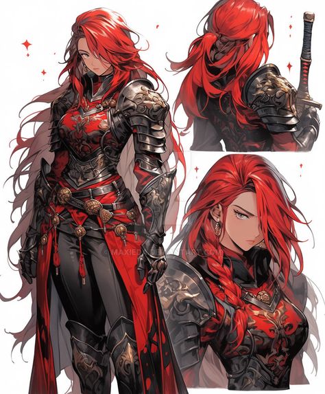 Fire Armor Concept Art, Rouge Character Design Dnd, Persona Anime, Red Knight, Female Armor, Female Character Concept, Yu Gi Oh, 다크 판타지, Female Character Design