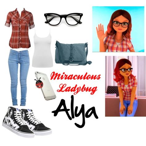 Miraculous Ladybug Cosplay: Alya - Polyvore Miraculous Ladybug Alya, Miraculous Ladybug Cosplay, Miraculous Costume, Ladybug Cosplay, Miraculous Ladybug Costume, Ladybug Outfits, Ladybug Costume, Disney Inspired Fashion, Character Inspired Outfits