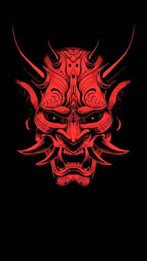 Samurai Mask Tattoo, Aztec Tattoos Sleeve, Samurai Warrior Tattoo, Black Wallpapers Tumblr, Bike Artwork, Mandala Tattoo Sleeve, Demon Mask, Oni Demon, Japanese Wallpaper Iphone