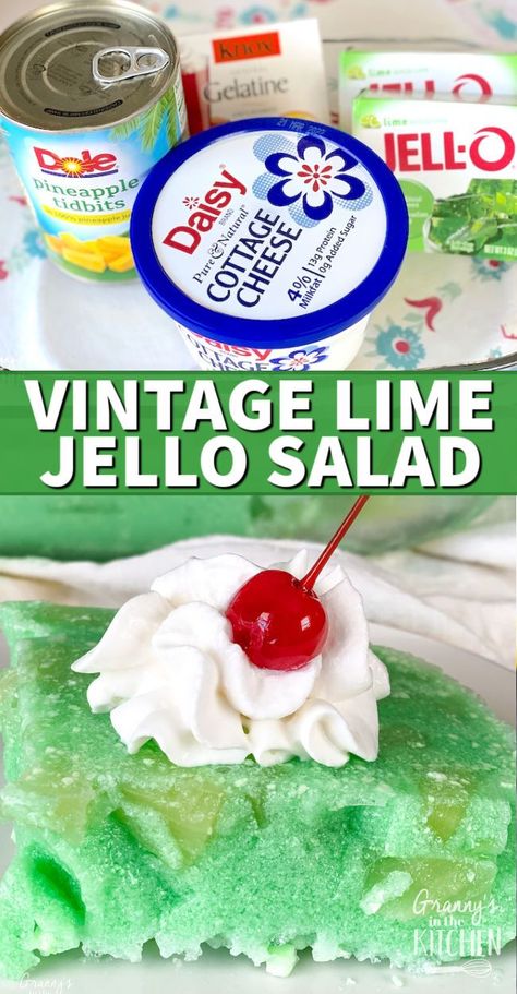 Lime Jello With Cottage Cheese And Pineapple, Cottage Cheese Lime Jello Pineapple, Lime Green Jello Salad Cottage Cheese, Vintage Ambrosia Salad, Green Jello Salad With Cottage Cheese, Cottage Cheese Lime Jello Salad, Lime Jello With Cottage Cheese, Lime Cottage Cheese Pineapple Salad, Cottage Cheese Pineapple Jello Salad