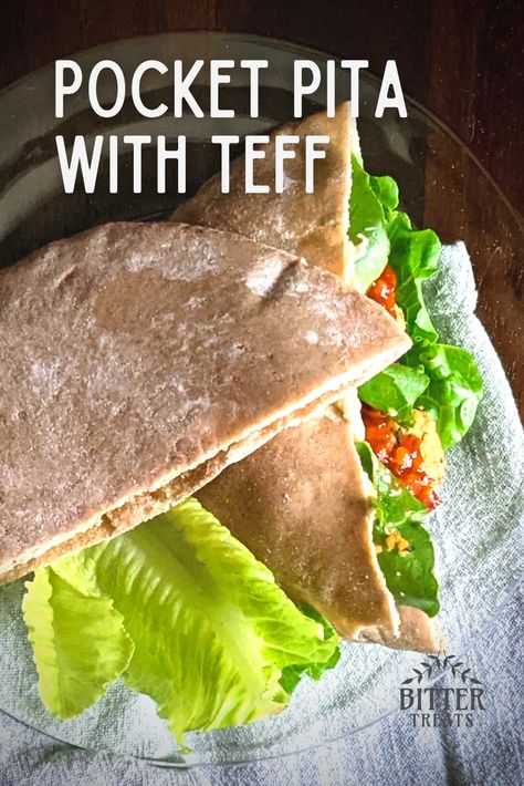 Teff Bread, Teff Flour, Pita Recipes, Pita Bread Recipe, Whole Grain Flour, Baking Stone, Pita Bread, Pizza Stone, Instant Yeast