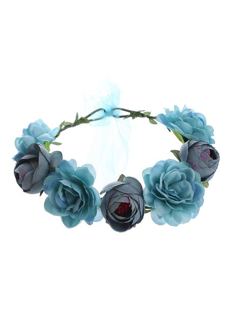 1pc Flower Crown Headband | SHEIN USA Flower Crown Headband, Crown Headband, Latest Hairstyles, Flower Crown, Crown, Women Accessories, Collar, Flowers, Blue