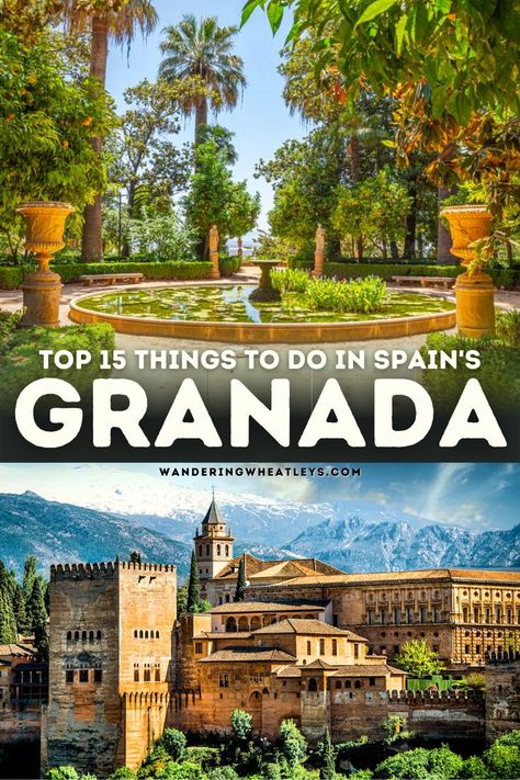 15 Best Things to do in Granada Spain! Planning a Spain vacation and looking for what to do in Granada? In this Granada travel guide you'll find the top Granada attractions like the Alhambra, where to eat in Granada, and more! | Spain travel | things to do in Spain | Granada food | Spain places to go | Spain holiday | Spain food | Spain attractions | parks in Spain | Europe travel | Granada activities | best sights in Granada | Granada places | photo spots in Granada | #Granada #Spain #Andalucia Andalucia Spain Travel, Food Spain, Things To Do In Spain, Andalusia Travel, Spain Holiday, Spain Itinerary, Places In Spain, Spain Food, Cool Things To Do