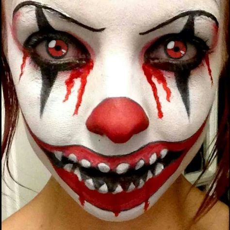 Trishas Theatrical Makeup FB Page Scary Clown Makeup Creepy, Evil Clown Makeup, Scary Clown Face, Creepy Clown Makeup, Halloween Makeup Clown, Meme Costume, Scary Clown Makeup, Creepy Halloween Makeup, Halloween Makeup Diy