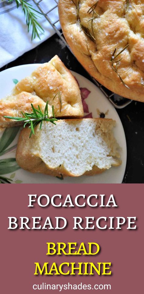 Bread Machine Focaccia, Focaccia Bread Machine Recipe, Discard Focaccia, Bread Machine Recipes Sweet, Easy Bread Machine Recipes, Best Bread Machine, Italian Diet, Focaccia Bread Recipe, Bread Maker Recipes