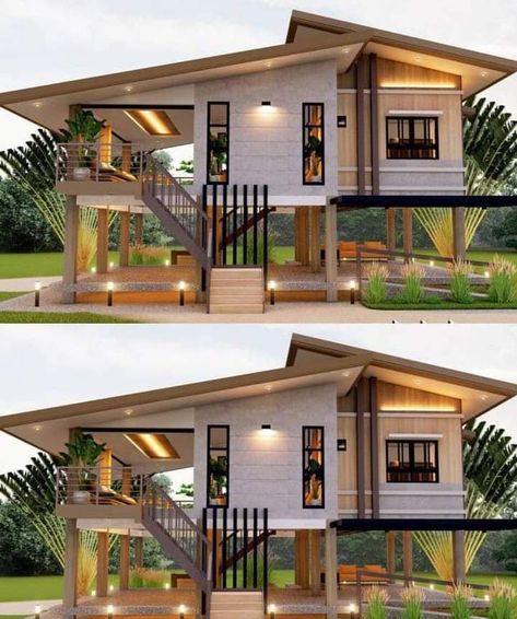 Elevated House Design, Stilt House Plans, Barndominium Home, Elevated House, Modern Tropical House, Tropical House Design, Bamboo House Design, Thai House, House On Stilts