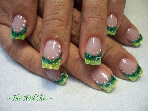 Neon Glitter Nails, Irish Nails, Saint Patrick Nail, St Patricks Day Nails, Pastel Design, Super Nails, Nails Spring, Saint Patrick's Day, Glitter Nail Art