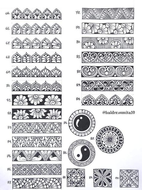 Mandala Shapes Geometric Designs, Mandala Shapes Ideas, Mandala Lines Design, Mandala Practice Patterns, Mandala Art Pattern Design, Mandala Illustration Art, Zentangle Mandala Art, Mandala Pattern Design Templates, Mandela Art Pattern