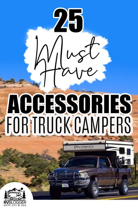 The truck camper lifestyle is ideal for off roading and 4x4 camping. This article is full of ideas for essential accessories and gear you will need for truck camper off road boondocking and camping. It covers much more than the standard truck camper tie downs, jacks and mounts. There are DIY hacks for interiors, slide ins, and even flatbed truck campers too! #rvblogger #truckcamper #camperaccessories #truckcampergear Opel Vivaro Camper, Renault Master Camper, Camper Lifestyle, Cabover Camper, Vw T4 Camper, 4x4 Camping, Ducato Camper, School Bus Camper, Slide In Truck Campers