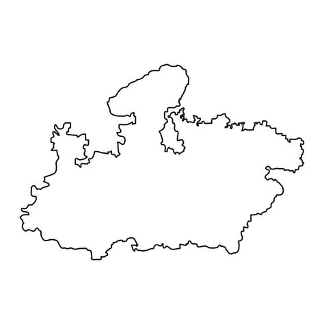 Madhya Pradesh state map, administrative division of India. Vector illustration. Indian River Map Outline, Outline Map Of India, India Outline Map, India Outline Map Hd, Madhya Pradesh Map, Madhya Pradesh, Wedding People, Heart Tree, Cityscape Photos