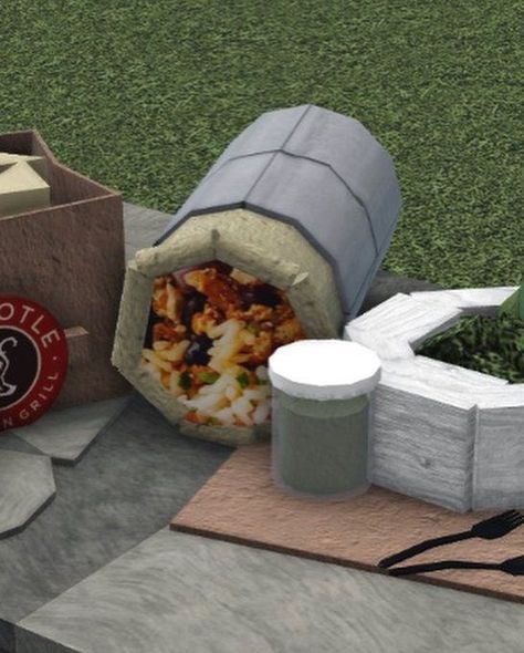 Bloxburg Food Build Hacks, Bloxburg Food Hacks, Bloxburg Food, Bloxburg Designs, Bloxburg Food Decals, Bloxburg Cottage, Bloxburg City, Bloxburg Town, Bloxburg Hacks