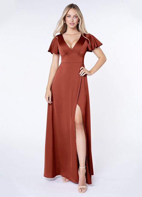 What do you think of the Azazie Lani, come check them out! https://m.azazie.com/products/azazie-lani-terracotta-a-line-flounce-sleeve-stretch-satin-floor-length-bridesmaid-dress/202219 Terracotta Bridesmaid Dress, Terracotta Bridesmaid, Maternity Bridesmaid Dresses, Stretch Satin Dress, Modest Bridesmaid Dresses, Azazie Bridesmaid Dresses, Dress Stretch, Cap Dress, Black Wedding Dresses