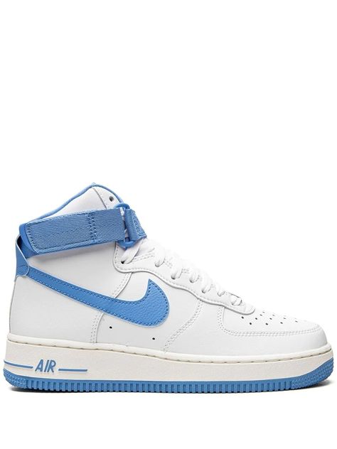 Discover great products at the best prices at Dealmoon. Nike Air Force 1 High “Columbia Blue” sneakers. Price:$110.00 at FARFETCH Tenis Air Force, Shoes Closet, Classic Branding, Nike Air Force 1 High, Air Force 1 High, Planet People, Nike T, Swoosh Logo, Columbia Blue