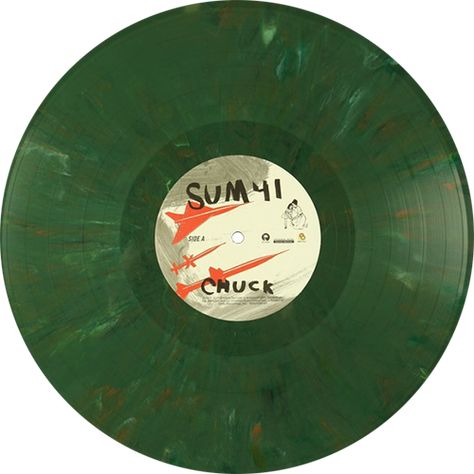 Chuck, Album by Sum 41. Limited of 500 on 180 gram Pfp For Ig, Ig Profile Pic, Round Pfp, Grunge Png, Green Vinyl, Vinyl Art, Green Aesthetic, Vinyl Designs, Graphic Poster