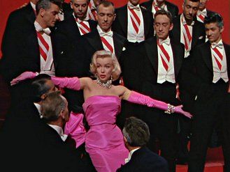 Marilyn Monroe as Lorelei Lee in Gentlemen Prefer Blondes. Nostalgia is okay: but I'm glad the 'good old days' aren't coming back. Marilyn Monroe Diamonds, Blonde Movie, Country Rap, Disco Funk, Jane Russell, Tony Curtis, Gentlemen Prefer Blondes, Clark Gable, Marilyn Monroe Photos