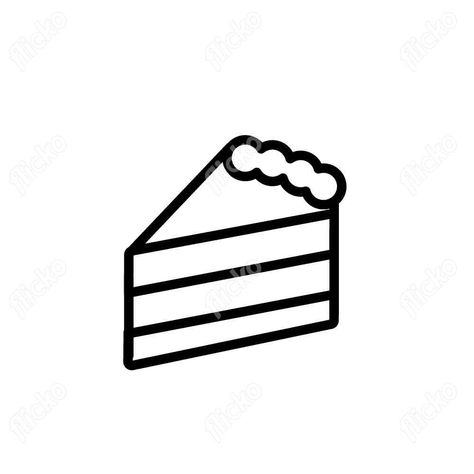 Party Concept, Cake Icon, Cake Vector, Black Cake, Element Illustration, Cake Illustration, Basic Cake, Food Illustration Art, Simple Object