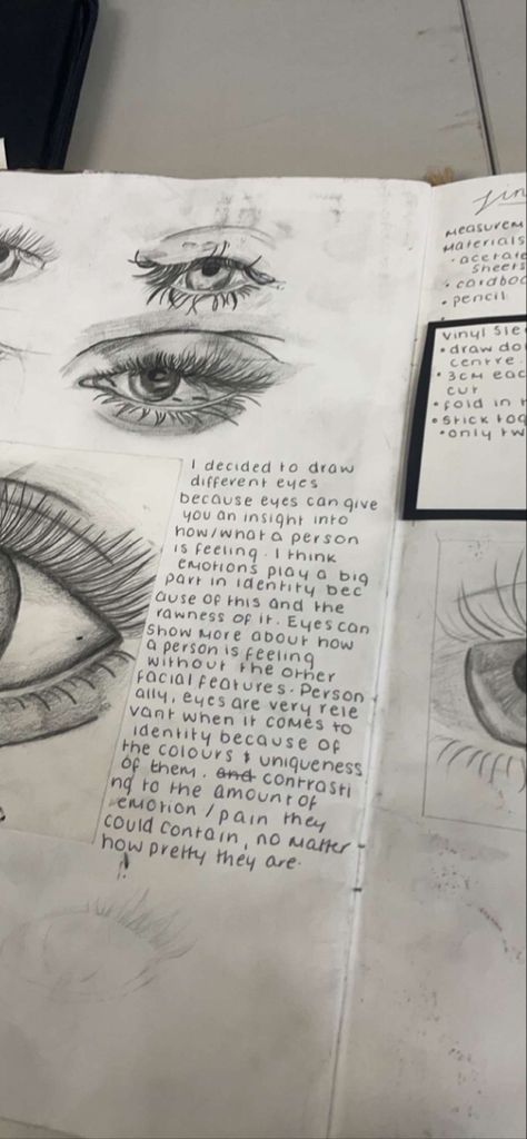 Gcse Art Facial Features Page, Emotions Igcse Art, Gcse Art Sketchbook Facial Features, Identity Drawing Ideas, Gcse Art Sketchbook Emotion, Facial Features Sketch, Facial Features Art Gcse, Identity Art Gcse Title Page, Identity Gcse Art