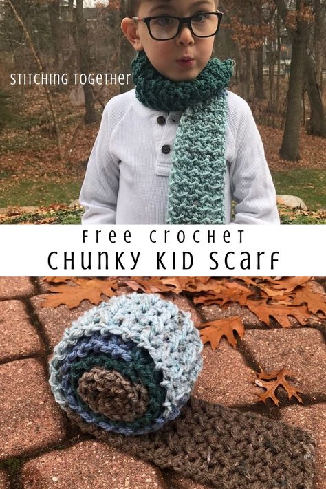 Toddler Scarf Pattern, Childrens Scarf Pattern, Kid Scarf, Boy Scarf, Crochet Scarf Pattern Free Easy, Texture Crochet, Crochet Kids Scarf, Boy Crochet Patterns, Crochet Scarf For Beginners