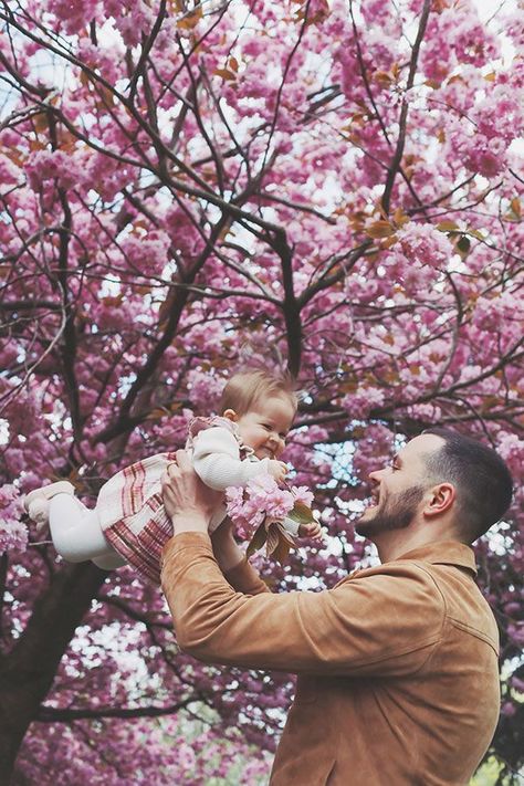 Cherry Blossom Baby Photoshoot, Spring Baby Photoshoot Ideas, Baby Spring Photoshoot, Family Shoot Poses, Spring Baby Photoshoot, Orchard Pictures, Cherry Blossom Pictures, Mini Photo Sessions, Toddler Photoshoot