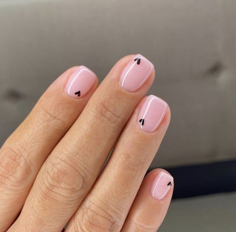 Mani Ideas, Minimal Nails Art, Simple Gel Nails, Minimal Nails, Minimalist Nails, Chic Nails, Short Acrylic Nails, Nail Decals, Black Cats