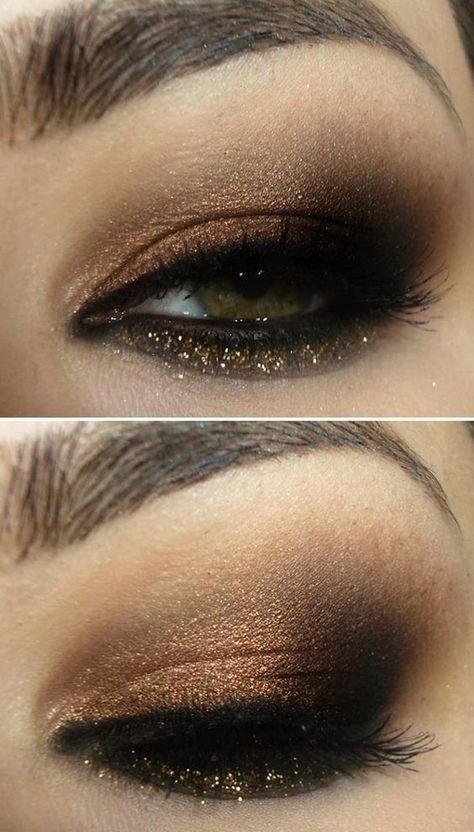 Tips and Tricks on How to Shimmer Up Your Bridal Makeup and More | Bridal Look | Wedding Blog Purple And Gold Makeup, Asian Smokey Eye, Steampunk Makeup, Gold Eyeshadow, Braut Make-up, Gold Makeup, Makati, Eye Make, Love Makeup