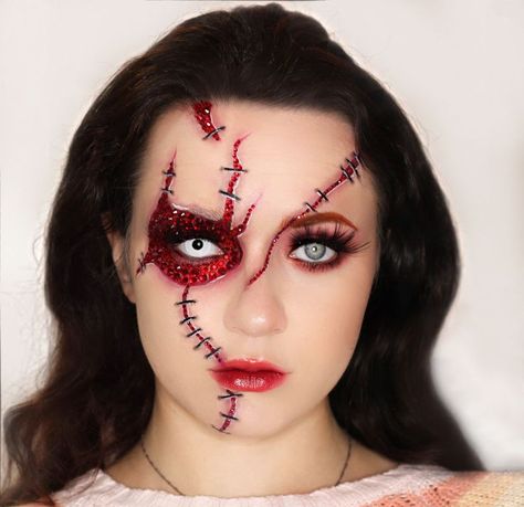 chucky halloween makeup Chucky Halloween Makeup, Chucky The Doll, Glam Halloween Makeup, Chucky Makeup, Chucky Halloween, Halloween Makeup Look, Glam Halloween, Halloween Makeup Looks, Halloween 2024