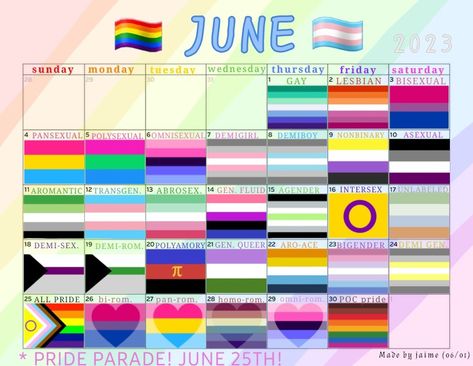 2023 june pride calender Pride Month Art Challenge, Pride Calendar 2024, Pride Month Calendar 2024, Pride Month Calendar, Enby Flag, Calender 2023, Bi Memes, Wholesome Stuff, Gay Pride Month