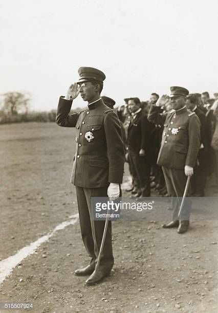 Emperor Hirohito of Japan the longest reigning monarch in the country's history in military clothing and saluting ca 1930 Hirohito Emperor, Emperor Hirohito, Military Salute, Ww2 Photos, Military Outfit, Freddie Mercury, Stock Pictures, High Res, Getty Images