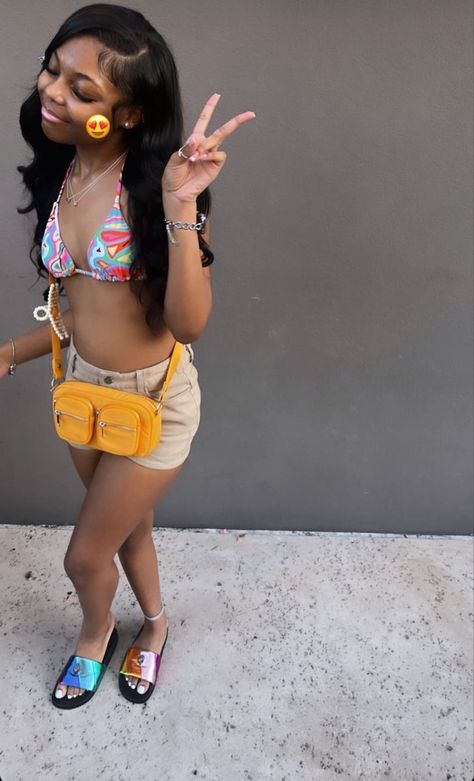 Vacation Outfits Black Teen Girl, Swimsuit Looks, Swimsuit Ideas Black Women, Swimsuit Outfits Black Women, Baddie Swimsuit Outfits, Cute Bathing Suits For Black Women, Bathing Suits Baddie Outfits, Cute Vacation Outfits, Cute Birthday Outfits