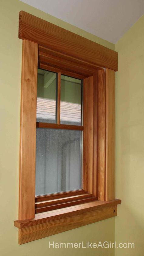 Installing Craftsman Window Trim (Finally) | Hammer Like a Girl Farmhouse Window Trim, Craftsman Windows, Craftsman Window, Craftsman Window Trim, Farmhouse Trim, Craftsman Trim, Interior Window Trim, Window Trim Exterior, Window Casing