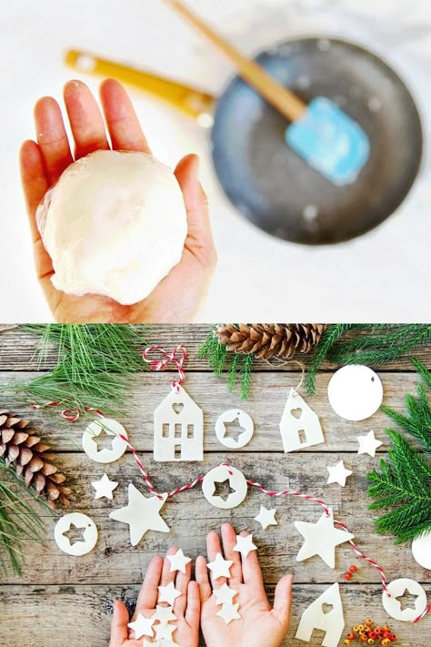 Best Salt Dough Recipe for Ornaments & Crafts - A Piece Of Rainbow Salt Dough Recipe For Ornaments, Best Salt Dough Recipe, Rainbow Salt, Dry Clay Ornaments, Air Dry Clay Ornaments, Salt Dough Projects, Baking Soda Clay, How To Make Salt Dough, Make Salt Dough