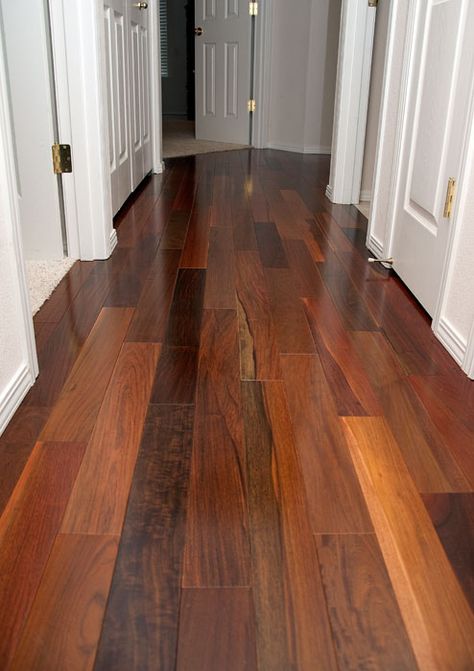 Brazilian Walnut (Ipe) hardwood flooring by simpleFLOORS Brazilian Walnut Floors, Walnut Laminate Flooring, Log Home Flooring, Walnut Flooring, Hallway Flooring, Wood Floors Wide Plank, Flooring Inspiration, Hardwood Tile, Timber Flooring