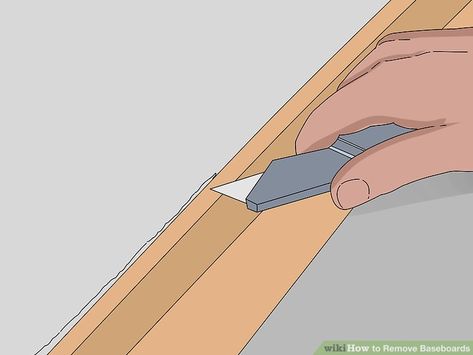 How to Remove Baseboards: 10 Steps (with Pictures) - wikiHow Life How To Remove Baseboards, Remove Baseboards, New Baseboards, Removing Baseboards, Simple Diy, Find Yourself, Baseboards, Home Projects, Easy Diy