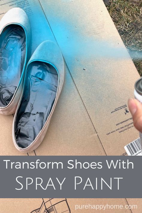 Ready to revamp your shoe game, but on a budget? 🤔 Look no further! Transform your shoes with spray paint in this fun and easy step-by-step guide. 👠 Upcycle your flats, heels, or any shoes you've been meaning to spruce up! 🎨 Add a pop of color, and refresh your closet without breaking the bank. 💰 How To Paint Shoes Diy, Spray Paint Boots, Spray Paint Shoes, Paint Shoes, Shoe Spray, Painted Shoes Diy, Shoe Makeover, New Paint Colors, Under The Rainbow