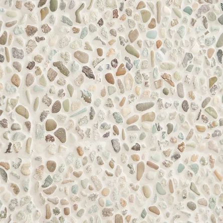 Ivy Hill Tile Countryside Micropebbles Floor and Wall Mosaic | Wayfair Texture Reference, Pebble Mosaic Tile, Shower Mosaic, Shower Floors, Affordable Tile, Pebble Floor, Wall Mosaic, Pebble Tile, Outdoor Designs