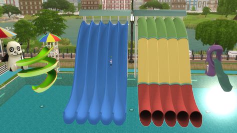 Sims 4 Functional Water Slide, Sims 4 Water Slide, Sims 4 Waronkcc, Sims 4 Cc Furniture Pool, Sims 4 Pool Water Cc, Sims 4 Cc Pool Stuff, Sims 4 Pool Cc, Sims 4 Functional Objects, Sims 4 Pool