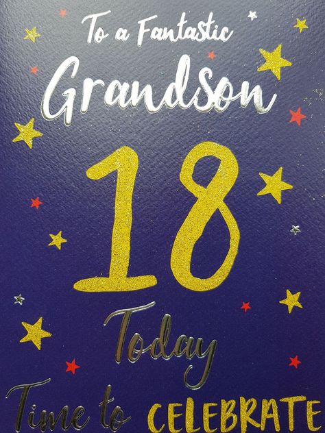 To a Fantastic Grandson Happy 18th Birthday Card Item Description To a Fantastic Grandson Happy 18th Birthday Card see image for inside verse approx size 23cm x 15.5cm Price : 3.19 About Us Payment Shipping Returns About Us Having sold Cards and Gifts on the High street for 30 years we followed the logical progression and added on-line sales to our portfolio. We aim to provide quality,choice, fast dispatch and service, answering questions quickly in a short time Happy to help Rachel & Tony Payme Happy 18th Birthday Grandson, 18th Birthday Grandson, Happy 18th Birthday Card, Happy 18th Birthday Quotes, Birthday Grandson, Happy Birthday Grandson, Grandson Birthday Cards, 18th Birthday Card, Happy 18th Birthday