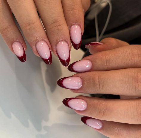 Red French, Girly Acrylic Nails, French Tip Acrylic Nails, Casual Nails, Cute Gel Nails, Winter Nail, Minimalist Nails, Elegant Designs, Fire Nails