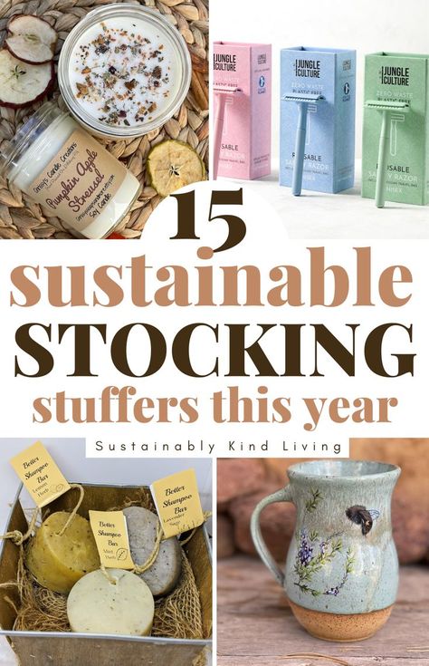 Gift Ideas Sustainable, Eco Stocking Stuffers, Old Fashioned Stocking Stuffers, Sustainable Gift Basket, Eco Friendly Gift Basket, Stocking Stuffers To Make, Traditional Stocking Stuffers, Eco Friendly Stocking Stuffers, Natural Christmas Gifts