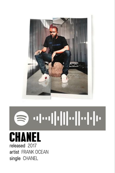 Chanel Frank Ocean, Frank Ocean Album, Frank Ocean Poster, Art Deco Room, Minimal Posters, Chanel Poster, Ocean Poster, Minimal Poster, Frank Ocean