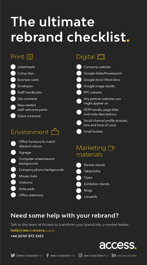 Branding Checklist Small Businesses, Rebranding Small Business, Small Business Checklist, Business Entrepreneur Startups, Marketing Schedule, Branding Checklist, Brand Stories, Marketing Plan Template, Startup Business Plan