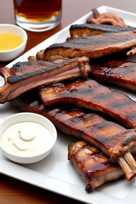 Bourbon-Maple Sweet Grilled Ribs Maple Bourbon Marinade, Maple Bourbon Bbq Sauce Recipe, Boiling Ribs, Bourbon Ribs, Grilled Bbq Ribs, Grilled Spare Ribs, Boiled Ribs Before Grilling, Grilled Beef Ribs, Bourbon Bacon Jam Ribs