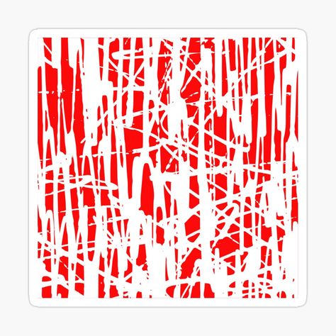 Get my art printed on awesome products. Support me at Redbubble #RBandME: https://www.redbubble.com/i/sticker/Modern-Abstract-White-Scribble-Pattern-On-Red-by-Cultradesign/57213766.JCQM3?asc=u Scribble Pattern, White Graffiti, Pattern White, White Stickers, Red Cross, Glossier Stickers, Transparent Stickers, Red Background, Abstract Pattern