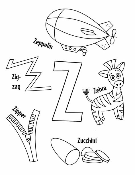 FREE Letter Z Worksheets for Preschool! ⋆ The Hollydog Blog Z Is For, Free Preschool Printables Alphabet, Nursery Worksheet, Z Coloring Pages, Preschool Charts, Coloring Pages Ideas, Alphabet Activities Kindergarten, Letter Recognition Worksheets, Alphabet Crafts Preschool