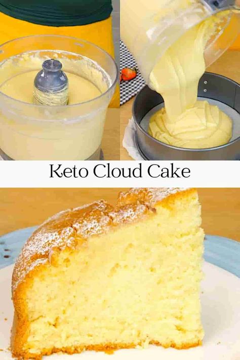 Keto Quiche, Cloud Cake, Postre Keto, Easy Keto Recipes, Keto Pancakes, Keto Cake, Keto Dessert Easy, Low Carb Sweets, Keto Recipes Dinner