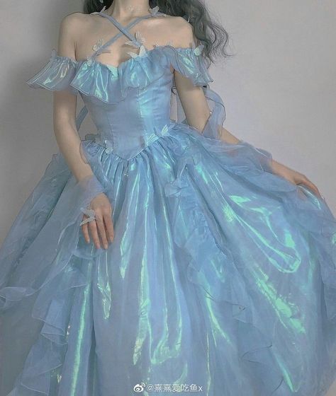 Blue Wedding Gowns, Ethereal Dress, Blue Ball Gowns, A Line Prom Dress, Blue Wedding Dresses, Pretty Prom Dresses, Fairytale Dress, A Line Prom Dresses, Fantasy Dress